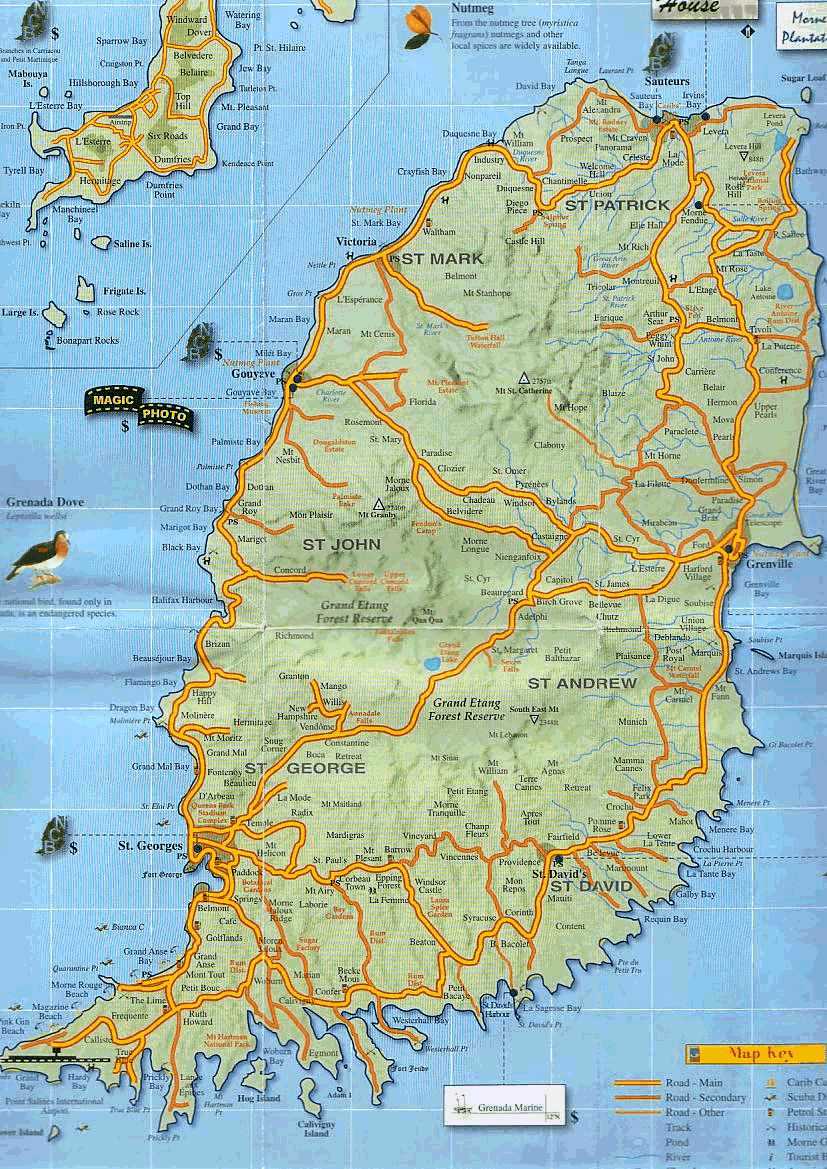 route carte du grenada