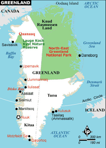 Groenland carte