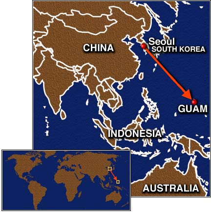 guam carte chine australie