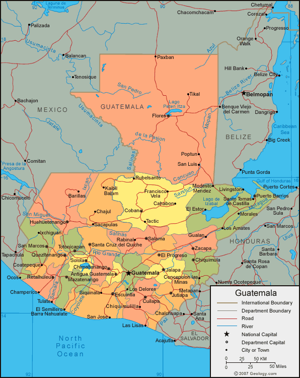 carte du guatemala