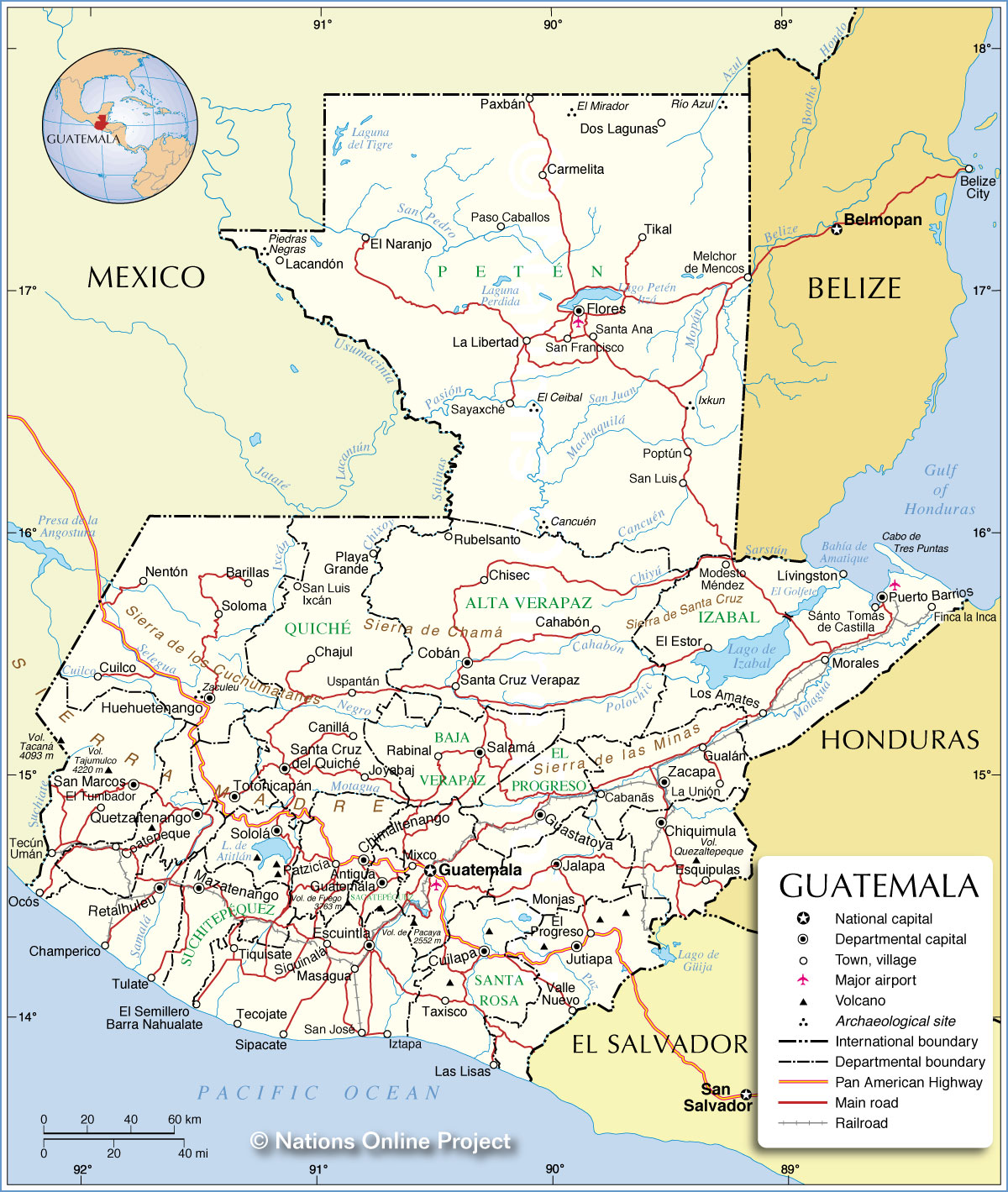 guatemala administratif carte