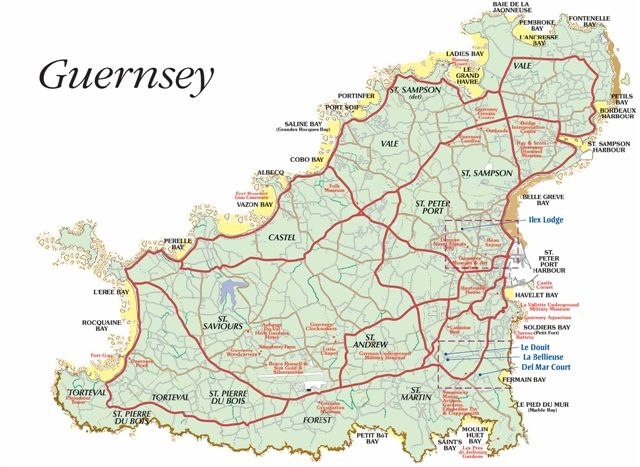 guernsey itineraire carte