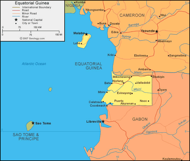 Guinee Equatoriale carte