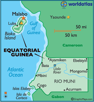 carte du Guinee Equatoriale