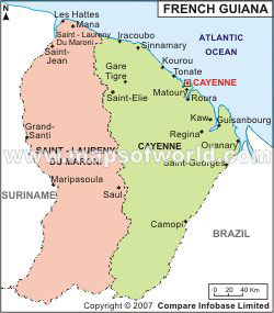 Guyane Fransaise carte