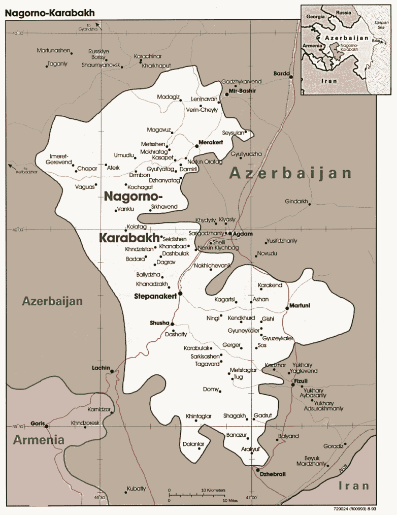 carte du Haut Karabakh