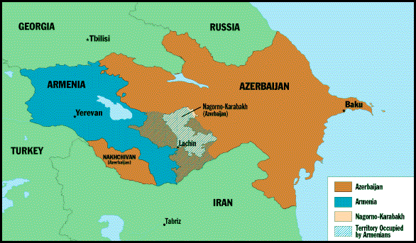 voisines carte du Haut Karabakh
