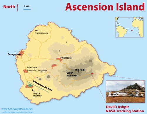 Ile de l'Ascension carte