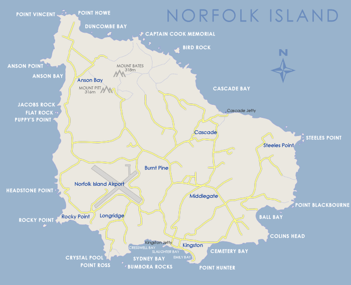 Ile Norfolk carte