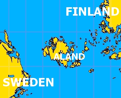 Iles Aland carte Suede Finlande