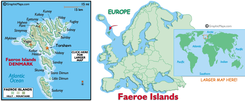 carte du iles feroe