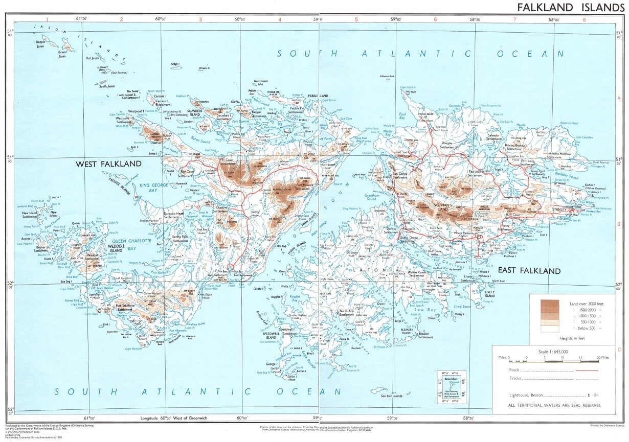 Iles Malouines carte