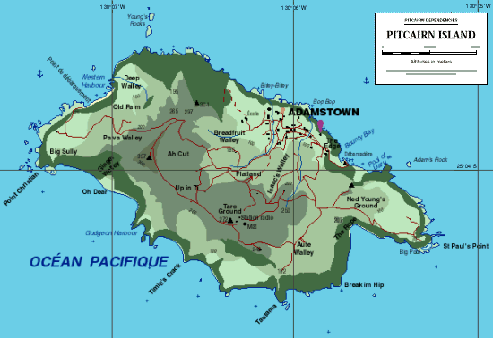 iles Pitcairn carte