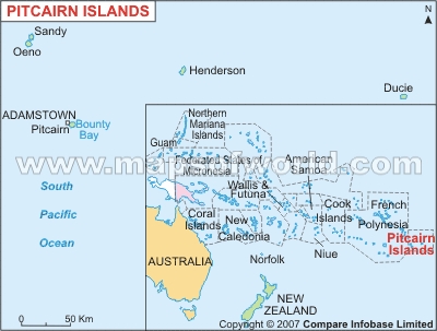 iles Pitcairn carte