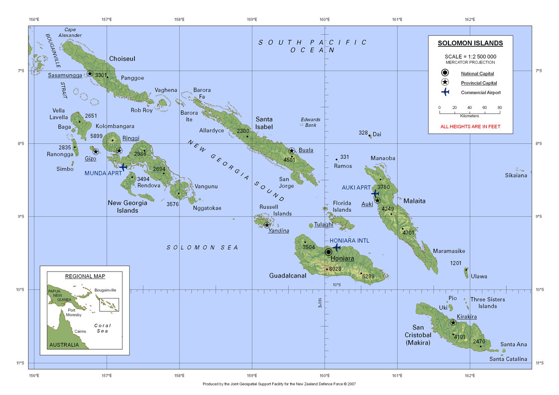 carte du iles salomon