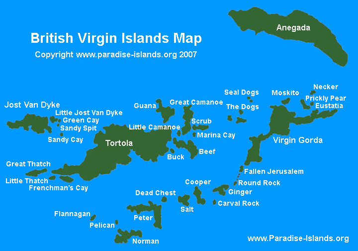 Iles Vierges Britanniques carte