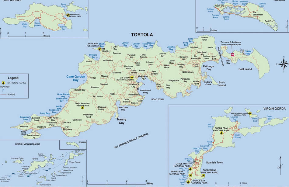 carte du Iles Vierges Britanniques