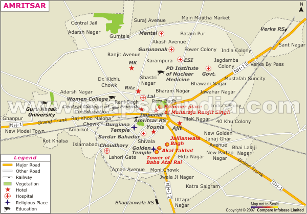 amritsar itineraire plan