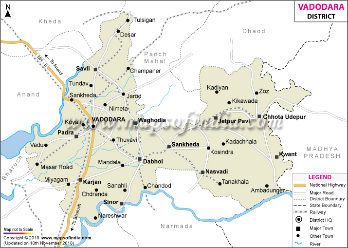 vadodara quartier plan Baroda