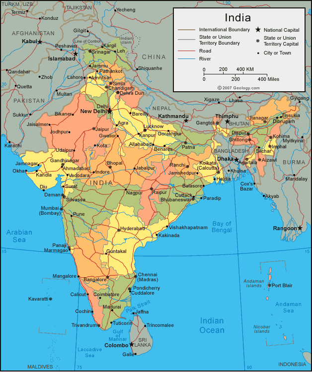 carte du inde