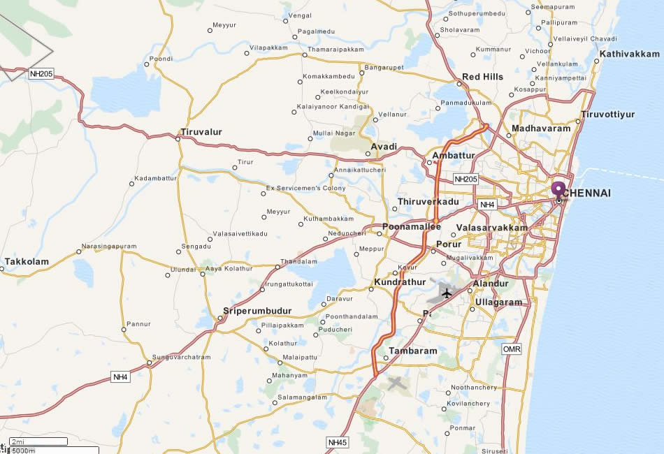 carte chennai