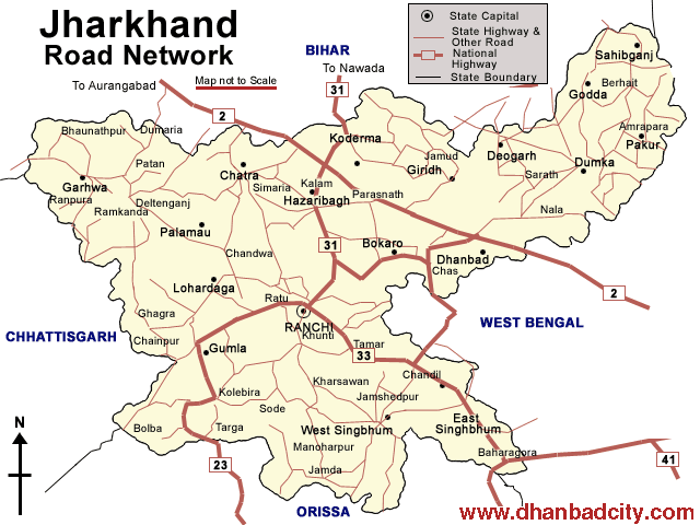 Dhanbad itineraire plan