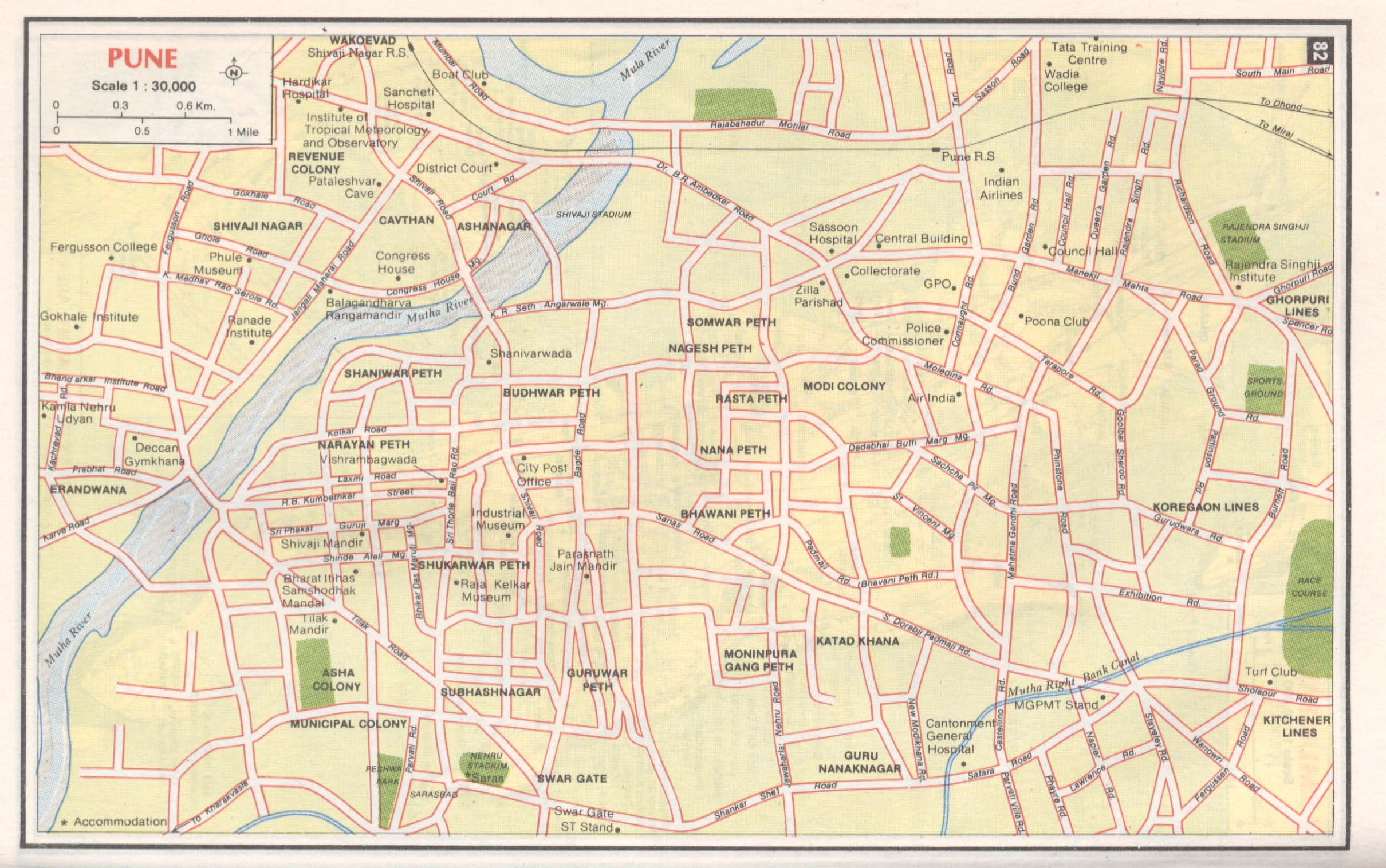 Pune ville plan Poona