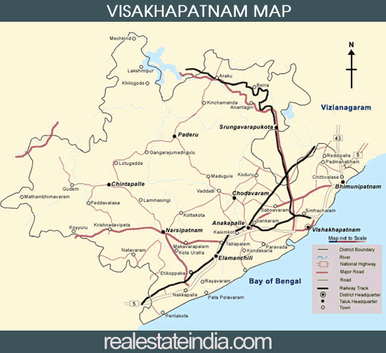 Vishakhapatnam itineraire map