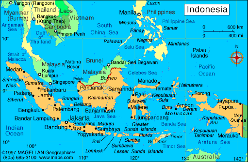 indonesie politique carte