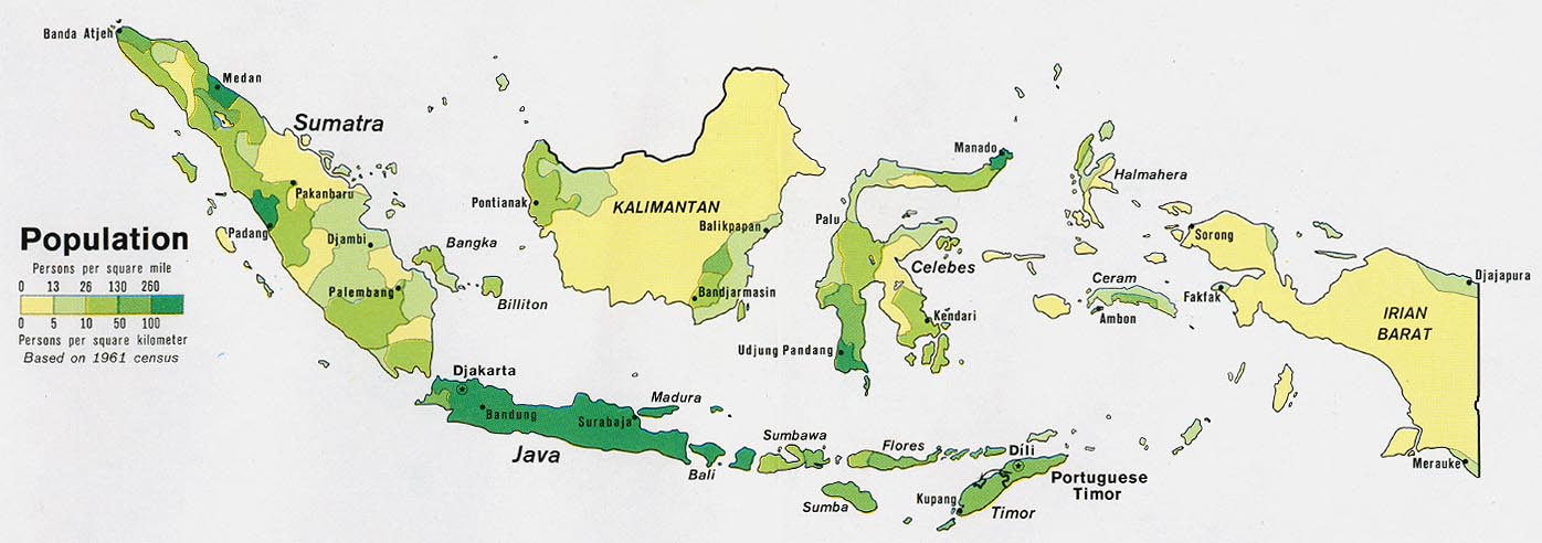 indonesie population carte
