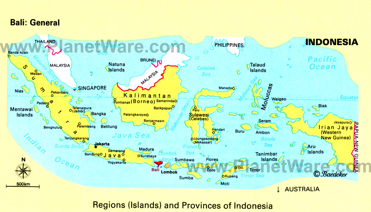 regions provinces du indonesie carte