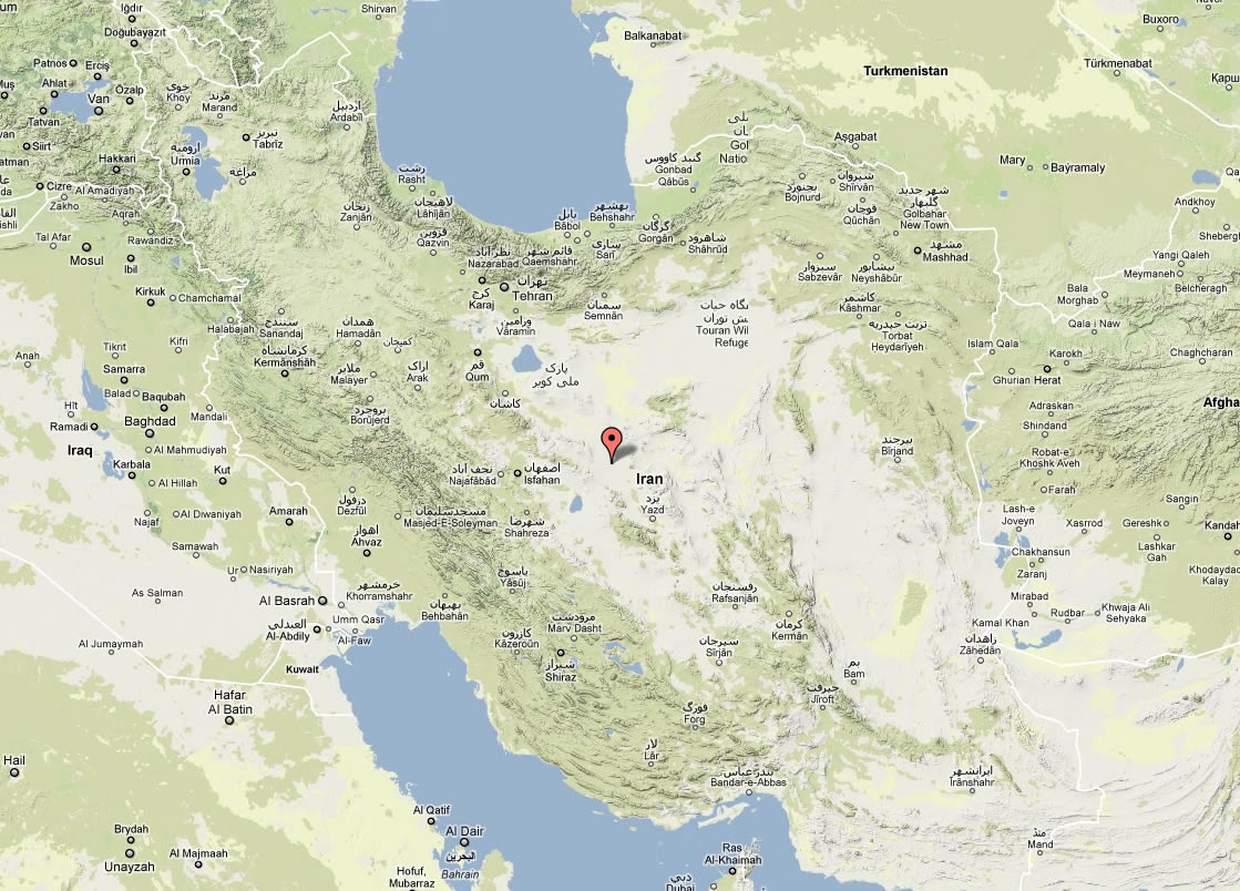 Topographique carte du iran