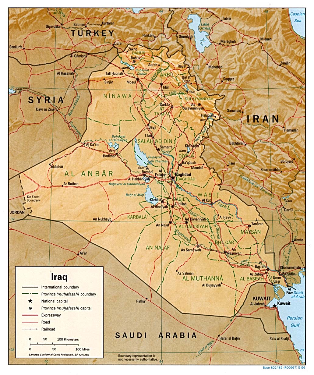 iraq soulagement carte