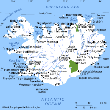 islande randonnee carte