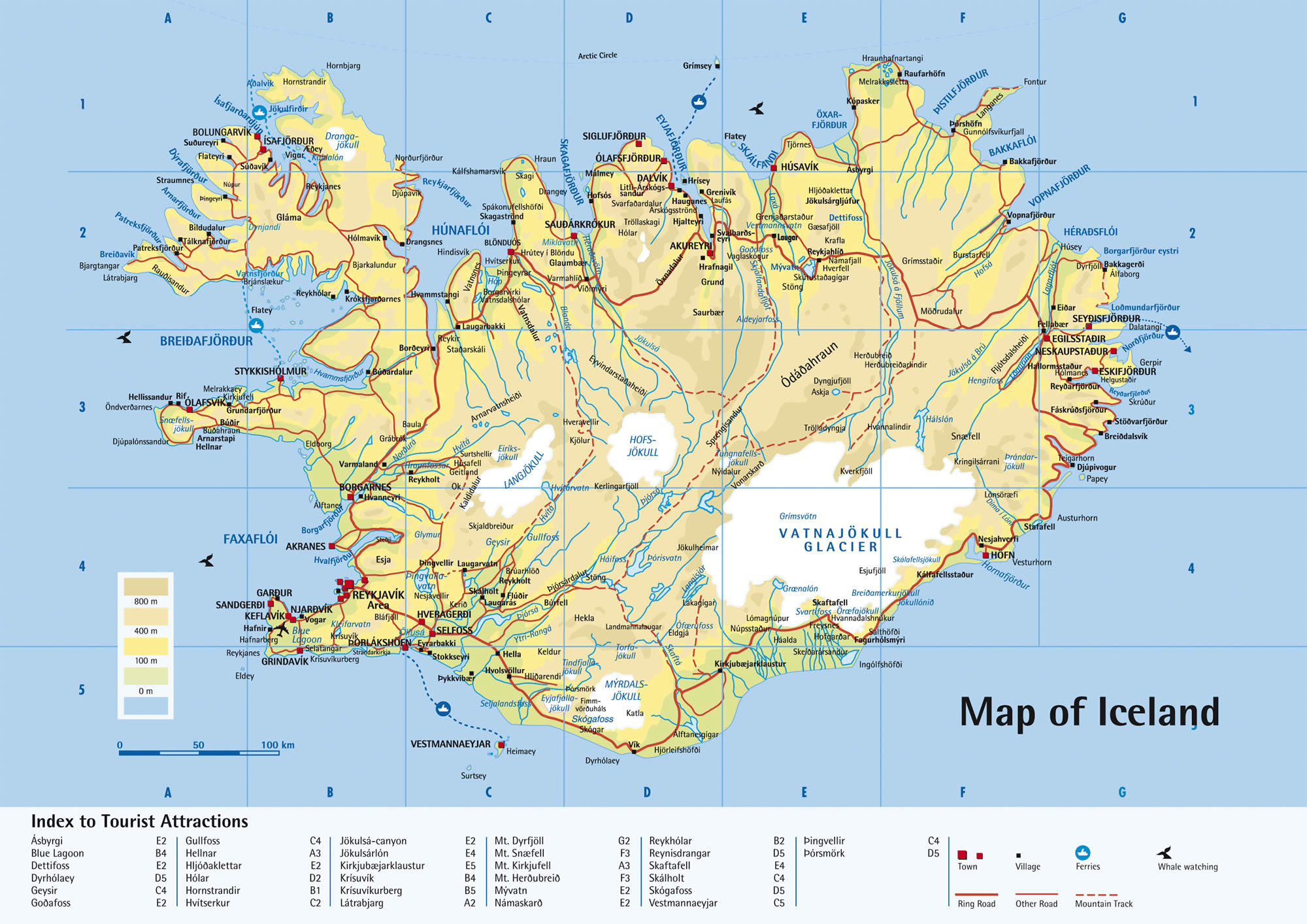 route carte du islande