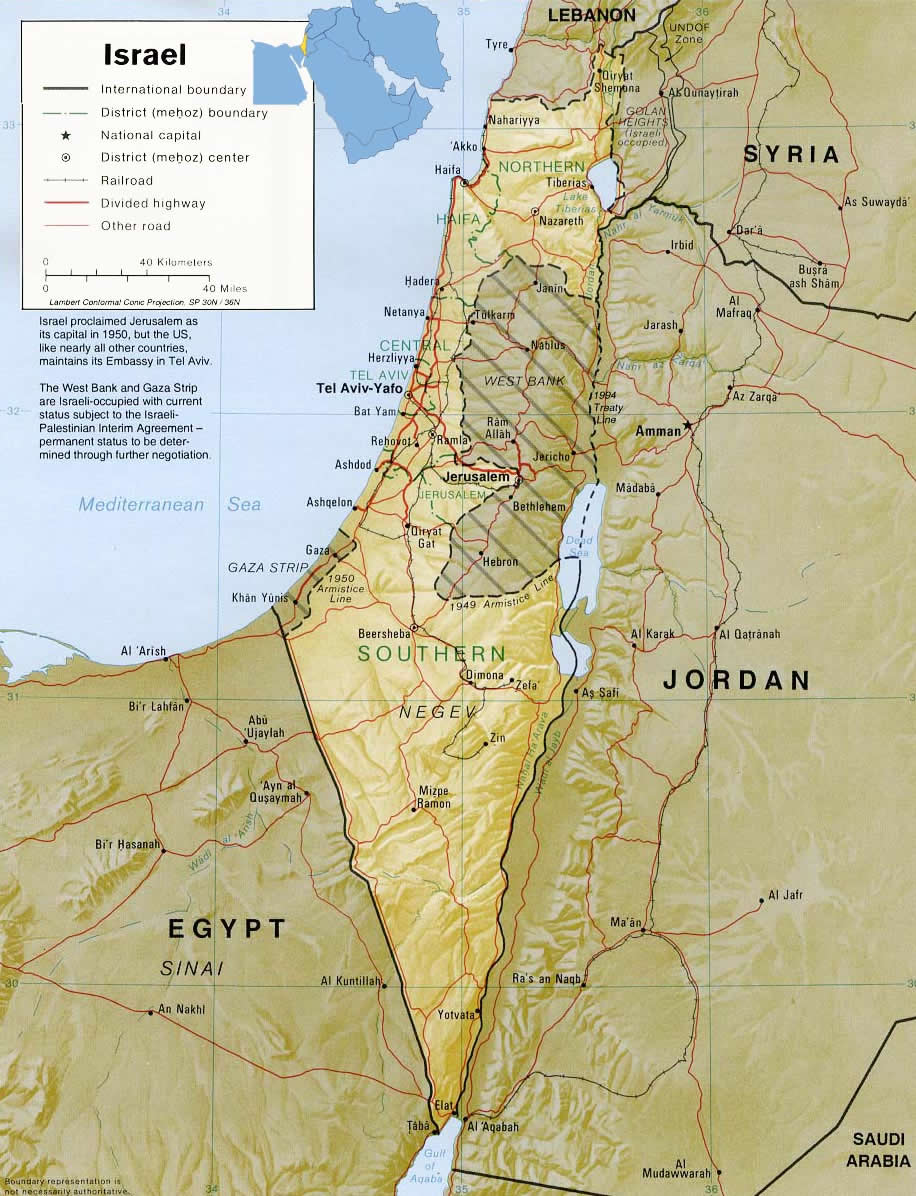 carte du israel