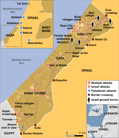 israel carte gaza