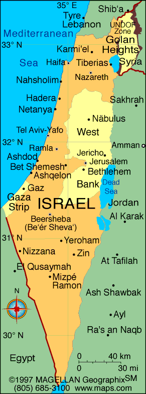 israel carte jerusalem