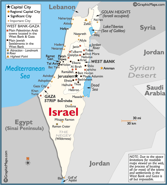 israel carte ouest bank