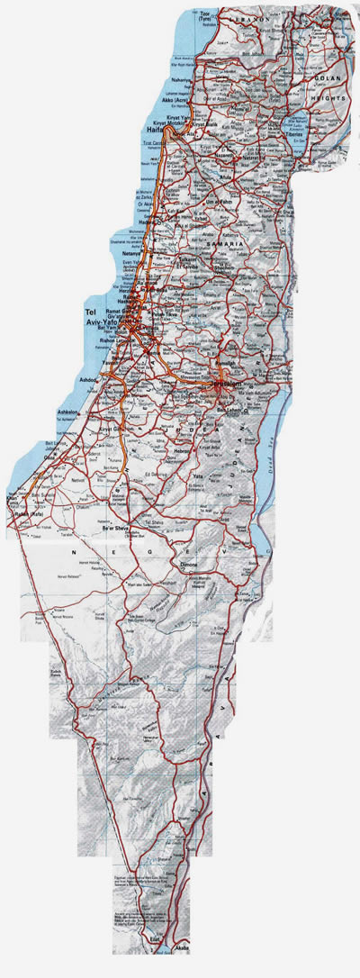 israel carte villes