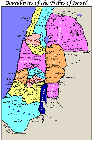 limites du tribus du israel