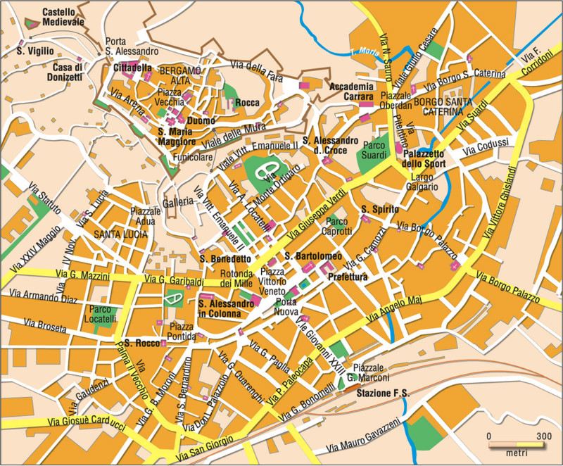 Bergamo centre plan