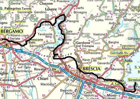 Bergamo itineraire plan