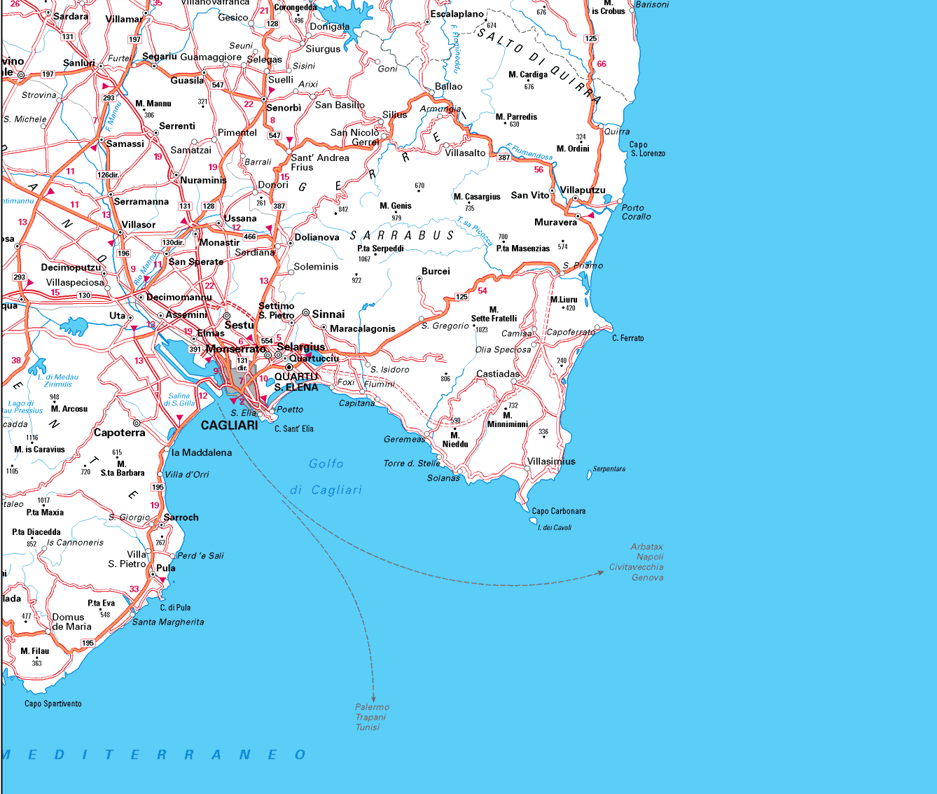 Cagliari zone plan