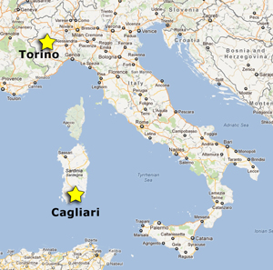 italie Cagliari plan