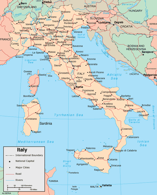 Carte du Italie
