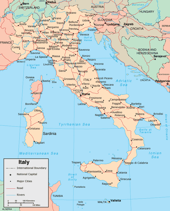 carte du italie