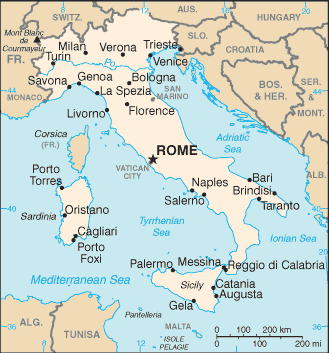 cartes du italie