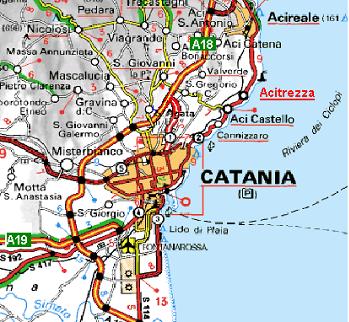 Catania itineraire plan