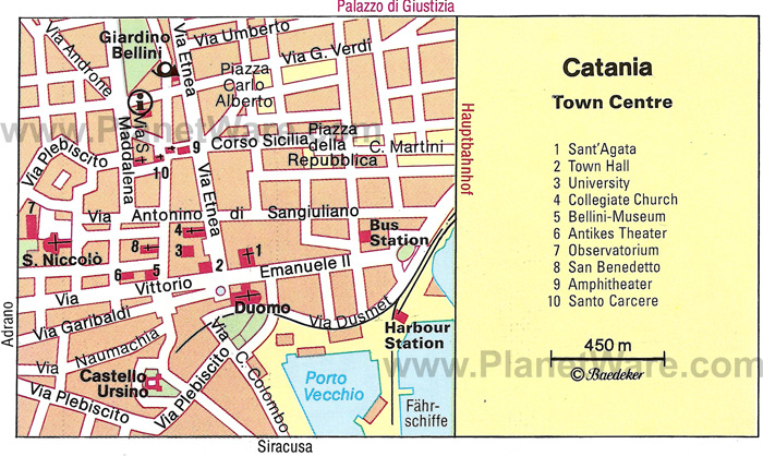 Catania centre plan